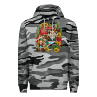 Slate Camo western gnome truck cactus sunflower Premium Hoodie - BarkalooDesign