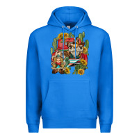 True Royal western gnome truck cactus sunflower Premium Hoodie - BarkalooDesign
