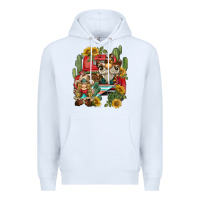 White western gnome truck cactus sunflower Premium Hoodie - BarkalooDesign