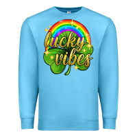 Ocean Blue Lucky vibes st. patricks day Premium Sweatshirt - Neo Western