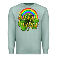 Seafoam Lucky vibes st. patricks day Premium Sweatshirt - Neo Western