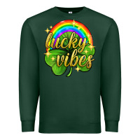 Sports Green Lucky vibes st. patricks day Premium Sweatshirt - Neo Western