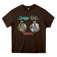 Chocolate Brown Jingle Bell Rockin Heavy Core Tee - CowhideDigitalArt