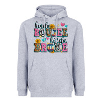 Heather Grey kinda boujee kinda broke Heavyweight Hoodie - Zillion Design Studio