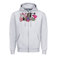 Heather Grey cat groomer Zipper Hoodie - Zillion Design Studio