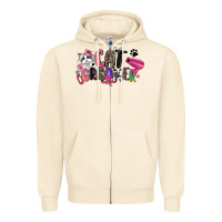 Sandshell cat groomer Zipper Hoodie - Zillion Design Studio