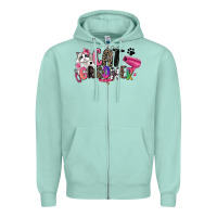 Seafoam cat groomer Zipper Hoodie - Zillion Design Studio