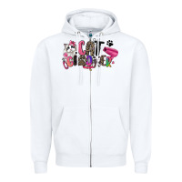 White cat groomer Zipper Hoodie - Zillion Design Studio