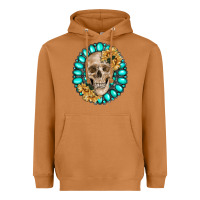Meerkat skull with gemstone and sunflower Heavyweight Hoodie - RanaPortraitStore