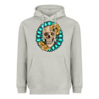 Moon Dust skull with gemstone and sunflower Heavyweight Hoodie - RanaPortraitStore