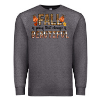 Charcoal Heather Fall Premium Sweatshirt - CowhideDigitalArt