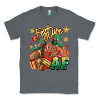 Charcoal Heather Festive af Christmas black girl sneakers Classic Tee - RanaPortraitStore