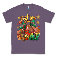Festive Af Christmas Black Girl Sneakers Classic Tee | Teevron