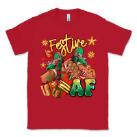 Red Festive af Christmas black girl sneakers Classic Tee - RanaPortraitStore