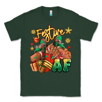 Sports Green Festive af Christmas black girl sneakers Classic Tee - RanaPortraitStore
