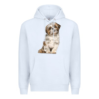 White Shih Tzu Dog Premium Hoodie - LillyAllenDesigns