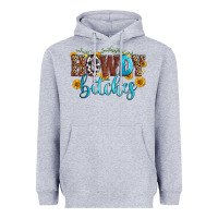 Heather Grey howdy bitches Heavyweight Hoodie - Zillion Design Studio
