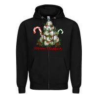 Black Merry Christmas Volleyball Zipper Hoodie - RanaPortraitStore