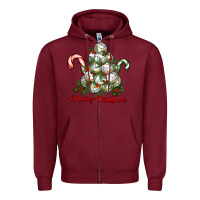 Burgundy Merry Christmas Volleyball Zipper Hoodie - RanaPortraitStore