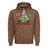 Chestnut Merry Christmas Volleyball Zipper Hoodie - RanaPortraitStore