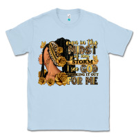 Dusty Blue Even in the midst of my storm afro woman Classic Tee - RanaPortraitStore