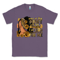 Lavender Even in the midst of my storm afro woman Classic Tee - RanaPortraitStore