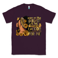 Plum Even in the midst of my storm afro woman Classic Tee - RanaPortraitStore
