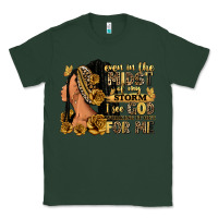 Sports Green Even in the midst of my storm afro woman Classic Tee - RanaPortraitStore