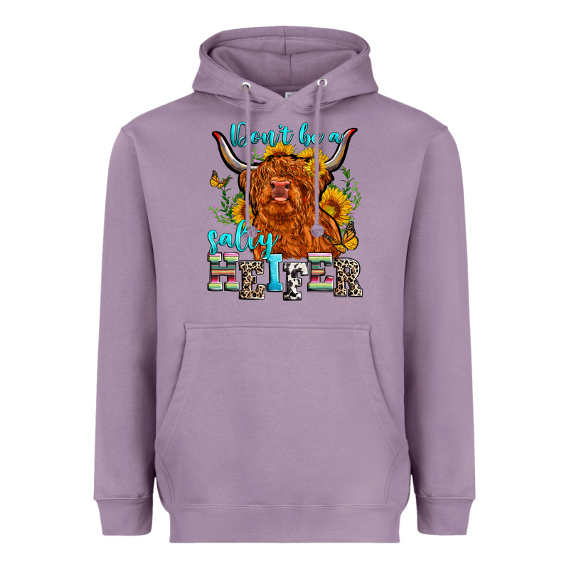 Don't Be A Salty Heifer Heavyweight Hoodie by Zillion Design Studio | Teevron