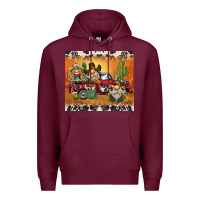 Burgundy western gnome truck Premium Hoodie - BarkalooDesign