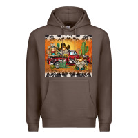 Coffee western gnome truck Premium Hoodie - BarkalooDesign