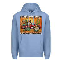 Colony Blue western gnome truck Premium Hoodie - BarkalooDesign