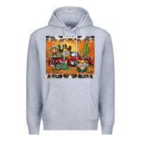 Heather Grey western gnome truck Premium Hoodie - BarkalooDesign