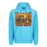 Ocean Blue western gnome truck Premium Hoodie - BarkalooDesign