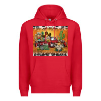 Red western gnome truck Premium Hoodie - BarkalooDesign