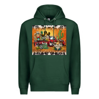 Sports Green western gnome truck Premium Hoodie - BarkalooDesign