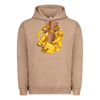 Pigment Burro Childhood Cancer diva yellow ribbon Urban Hoodie - NancyCooperArtShop