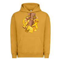 Pigment Peanut Butter Childhood Cancer diva yellow ribbon Urban Hoodie - NancyCooperArtShop