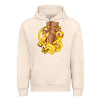 Sandshell Childhood Cancer diva yellow ribbon Urban Hoodie - NancyCooperArtShop