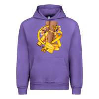 Tulip Childhood Cancer diva yellow ribbon Urban Hoodie - NancyCooperArtShop
