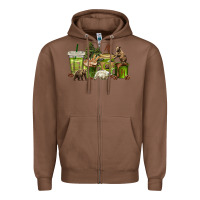 Chestnut bear coffee cups Zipper Hoodie - texasbilliewilder