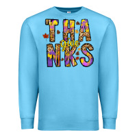 Ocean Blue give thanks Premium Sweatshirt - CowhideDigitalArt