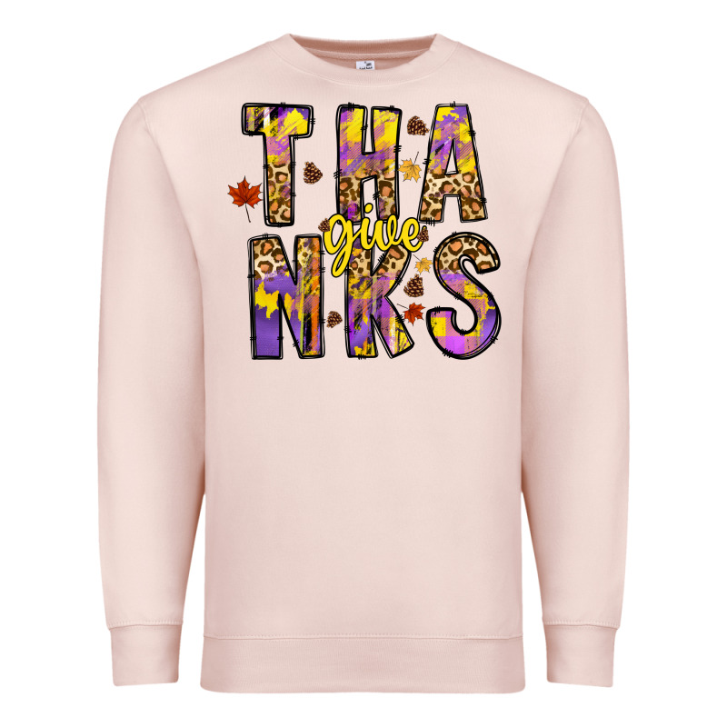 Give Thanks Premium Sweatshirt by CowhideDigitalArt | Teevron