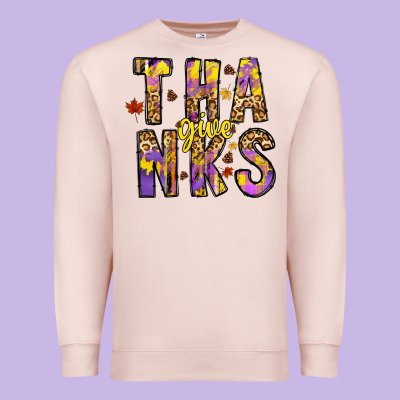 Give Thanks Premium Sweatshirt Designed By Cowhidedigitalart