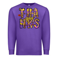 Purple give thanks Premium Sweatshirt - CowhideDigitalArt