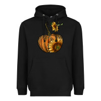 Black pumpkin with sunflower Heavyweight Hoodie - RanaPortraitStore
