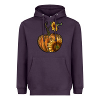 Plum pumpkin with sunflower Heavyweight Hoodie - RanaPortraitStore