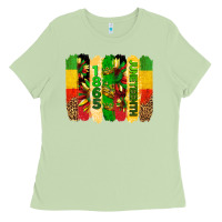 Matcha juneteenth brushstrokes Ladies Tee - BarkalooDesign