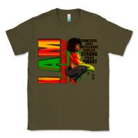 Army Green I am black history Afro American woman Classic Tee - RanaPortraitStore