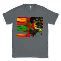 Charcoal Heather I am black history Afro American woman Classic Tee - RanaPortraitStore